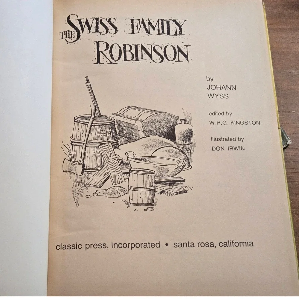 Classic Press Books Swiss Family Robinson Robin Hood Set 2
Vtg Hardcover Books - Picture 8 of 16
